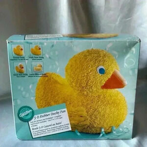 Wilton Yellow & Orange 3-D Rubber Ducky Cake Pan